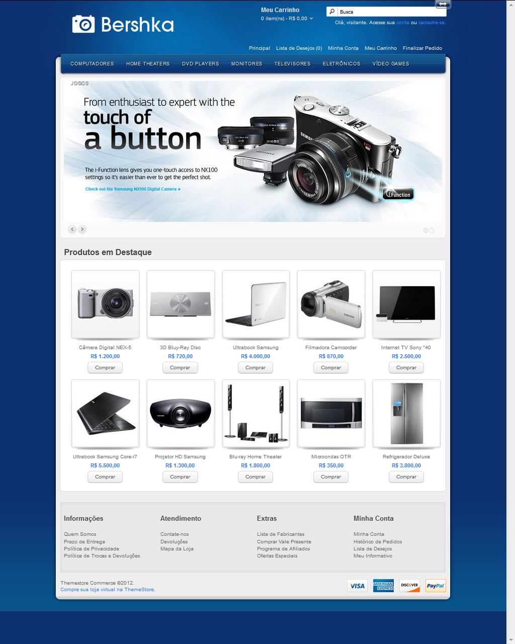 Loja Virtual Opencart Bershka