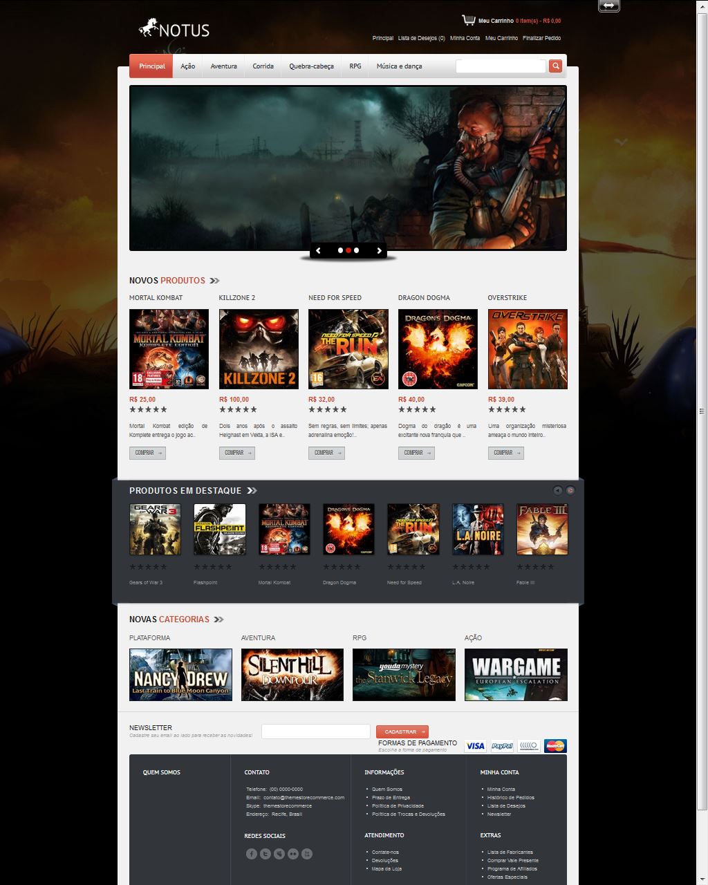 Loja Virtual Opencart Notus